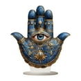 thumbnail image 1 of Signo de mesa de forma de la mano,Decoración de la mano de hamsa de adorno acrílico de mesa de mesa plana 2D,Central de carteles acrílico de la casa del hogar interior palma de la mano,Casa, 1 of 9