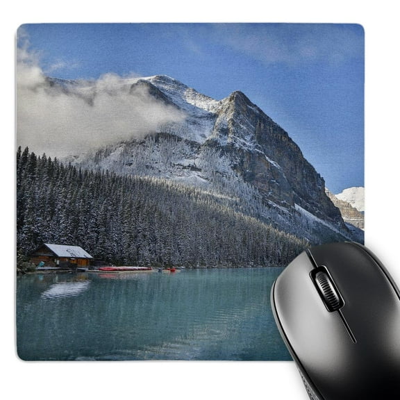 3dRose, Fresh late summer snow Lake Louise, Banff NP, Alberta, Canada, MousePad