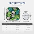 thumbnail image 3 of Xecao Skull and Palm Leaves for Foldable Car Sun Shades (2-Pack) offer sun protection with an easy-fold design for convenient windshield shading., 3 of 7