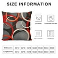 thumbnail image 5 of COMIO Modern Geometric Lines Double Sides Print Pillow Covers,Gray Black Red Swirls Pillowcases Soft Square 18"x18" Cushion Cases,Modern Abstract Throw Pillow Covers for Room Decor, 5 of 5