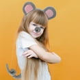 thumbnail image 3 of ZLight Mouse Costumes, Mouse Character Holiday Headband Sets. Ear Fabric. To Machine For Holiday Parties, Photo Props. 4 Pec Gray bow tie, 3 of 6