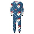 thumbnail image 6 of Odeerbi Christmas Onesie Pajamas for Family Holiday Sleep Jumpsuit Long Sleeve Family Christmas Pajamas Matching Sets Dad Printed Loungewear Jumpsuit Sleepwear Xmas PJs Set Navy, 6 of 6