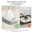 thumbnail image 6 of 60 Counts Cat Litter Box Liners for Self Cleaning Litter Box, Extra Thick Heavy Duty Cat Litter Bags Replacement（18X17inch）, 6 of 6