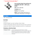 thumbnail image 2 of Front and Rear Brake Pad and Rotor Kit - Compatible with 2007 - 2009 RX350 2008, 2 of 2