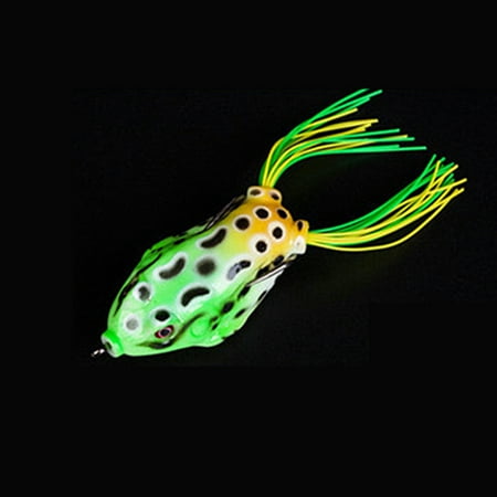 Topwater Frog Fishing Lures Artificial Soft Topwater Swimbait for Bass Snakehead Saltwater (Best Soft Swimbaits For Bass)