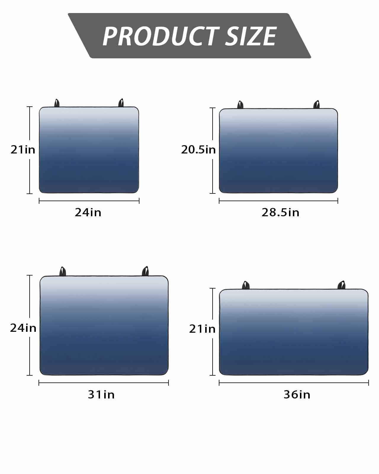 Stove Top Covers for Electric Stove, Navy Blue Ombre Glass Stovetop Cover Protector, Modern Abstract Art Gradient Aesthetics Induction Cooktop Protector Oven Mat for Kitchen Countertop 24"x21"