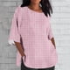 thumbnail image 4 of Tops Y Blusas de las Señoras Cortado 3/4 Manga Impresa Suelta Camisa Casual, Blusas para las Mujeres Casual, 4 of 4