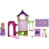 Disney Princess Rapunzel Tower Doll House Playset with Fashion Doll, 6 Play Areas and 15 Accessories