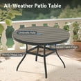 thumbnail image 3 of VRSHWO Outdoor Round Dining Table for 4-6 Persons, All-Weather Metal with Adjustable Umbrella Hole, Ideal for Deck, Lawn & Backyard Spaces, 3 of 9