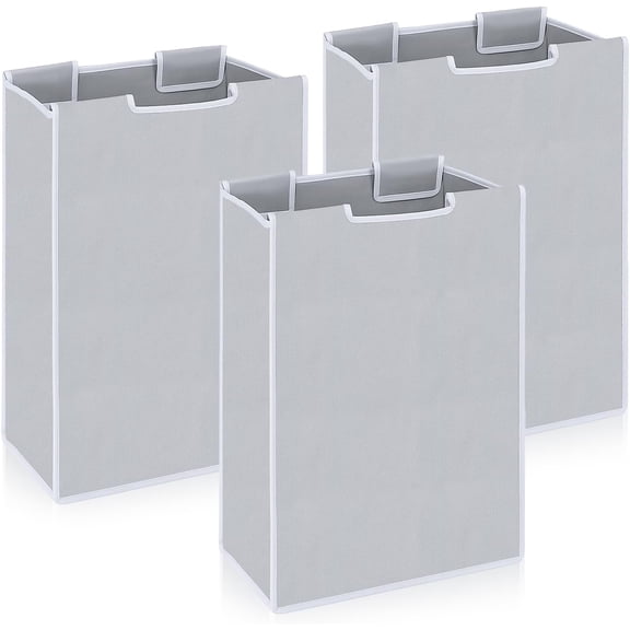 3Pcs Large Laundry Sorter Replacement Bags, Gray Hamper Cart Removable Laundry Storage Organizer Bag Hamper Liner for Dirty Clothing