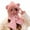 Pink, variant on Women's Cute Animal Ear Hooded Scarf Hat Winter Warm Plush Faux Fur Balaclava with Knitted Scarf Tie Soft Cozy Windproof Skiing Cap for Outdoor Sports and Daily Wear