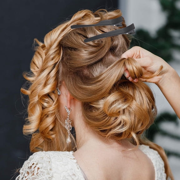 HEMOTON Durable Plastic Hair Clips Set with Heat and Cold Resistance for Decor 12pcs Black Lightweight