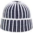 thumbnail image 6 of CoCopeaunts Two-Colors Striped Bucket Hat Color Knitted Fisherman Cap Warm Thickening Fashion Casual Women's Autumn Winter Hats, 6 of 8