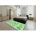 thumbnail image 4 of Ahgly Company Indoor Round Patterned Mint Green Area Rugs, 5' Round, 4 of 6