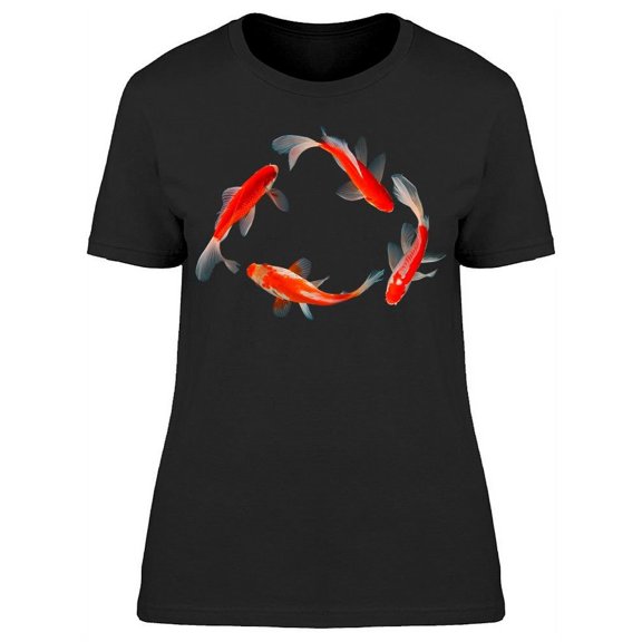 Swimming In Circle Koi Fish T-Shirt Women -Image by Shutterstock, Female XX-Large