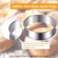 thumbnail image 5 of Visland 4PCS Muffin Rings Crumpet Rings, Stainless Steel Muffin Rings Molds Double Rolled Tart Rings Circular Round Tart Rings for Home Food Baking Tool, 3.15 Inch, 5 of 7