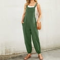 thumbnail image 2 of Clearance!NMMUED Overalls for Women Loose Fit, Rompers for Women, Baggy Overalls for Women, Beach Vacation Clothes for Women, Flowy Jumpsuits for Women, Army Green L, 2 of 7