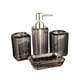 thumbnail image 5 of 4x Accesorio de baño Dispensador de jabón Juego de accesorios de tocador Acrílico Transparente Inodoro Gris, 5 of 9