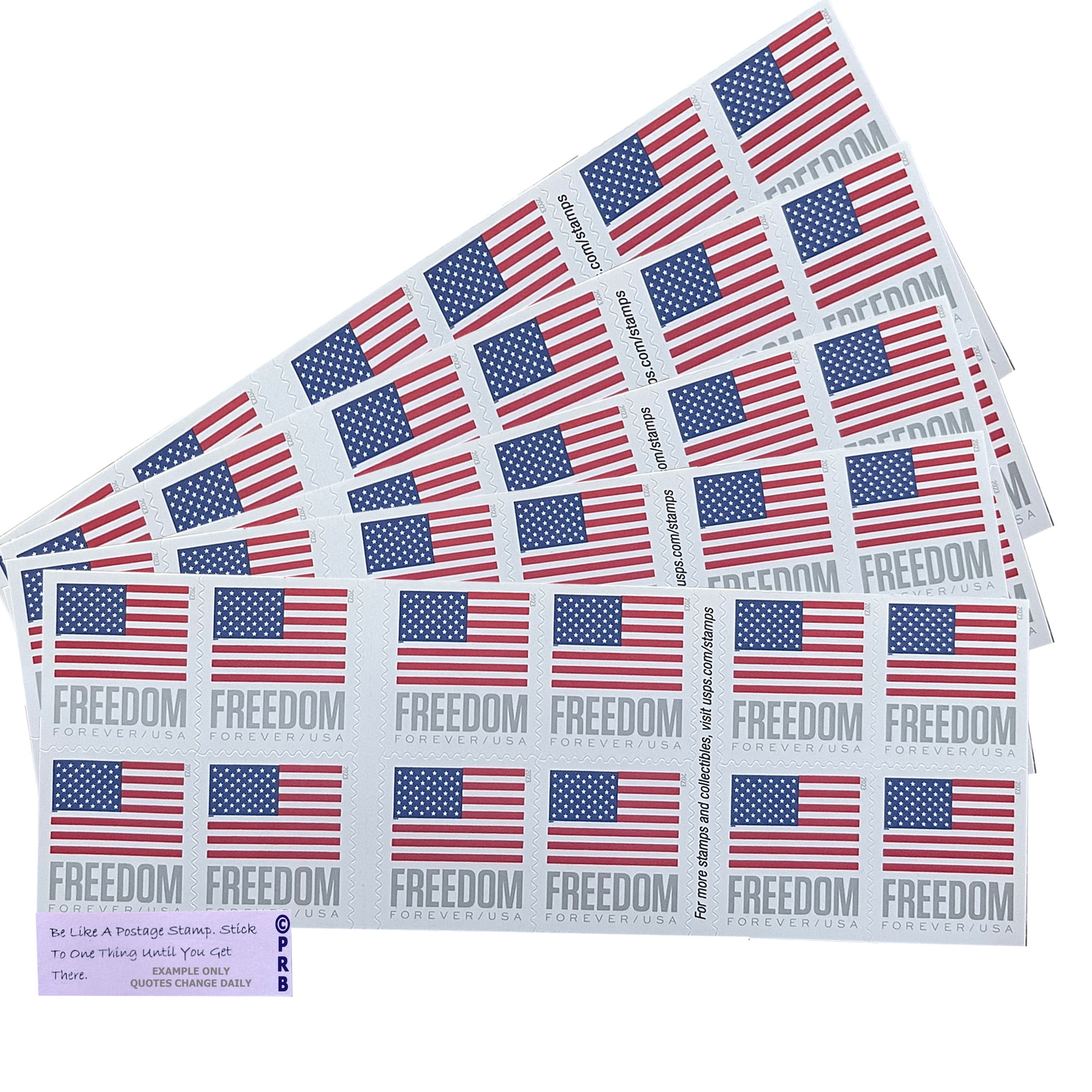 Freedom Flag 2023 USPS Forever Postage Stamp 5 Books of 20 US First