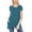 Teal, variant on Women's A-Line Short Sleeve Relaxed Fit Round Neck Solid Tunic Top with Pockets