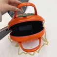 thumbnail image 4 of HAYIMI Women Pumpkin Handbag Stylish Glossy Removable Chain Strap Handle Crossbody Purse Halloween Party Shoulder Bag, 4 of 6