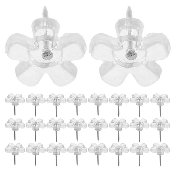 HONITANO 200Pcs Clear Plastic Flower Push Pins for Fabric Marking Pin Bulletin Board