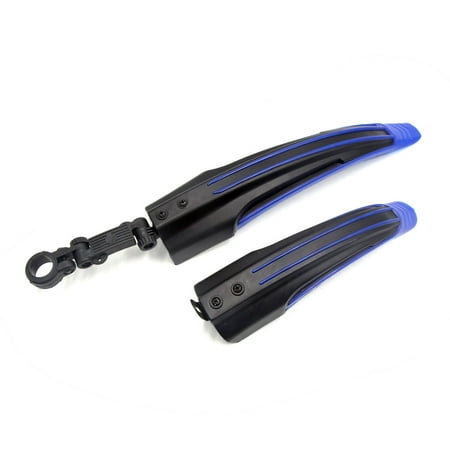 2Pcs Blue Mountain Bike Cycle Bicycle Tire Mudguards Front Rear Fenders
