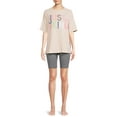 thumbnail image 4 of Secret Treasures Women’s Kind T-Shirt and Bike Shorts Set, 2-Piece, 4 of 5