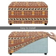 thumbnail image 5 of Xixirimido Aztec Tribe Horse Pattern Ottoman Cover Rectangle Stretch Footrest Stool Cover for Storage Ottoman, Foot Stool Slipcover Protector with Nonslip Elastic Bottom,Small, 5 of 7