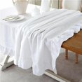 thumbnail image 2 of Retro Ruffle Tablecloth Cotton Washable Table Cover Tablecloths for Rectangle Table Baby Shower Kitchen Party Wedding Decor, 2 of 4