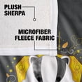 thumbnail image 4 of Harry Potter Blanket, 50"x60", Watercolor Hufflepuff Crest Silky Touch Sherpa Back Super Soft Throw Blanket, 4 of 5
