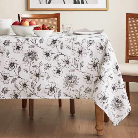 Mainstays New Wave Floral Tablecloth, Multicolor, 60 in x 84 in