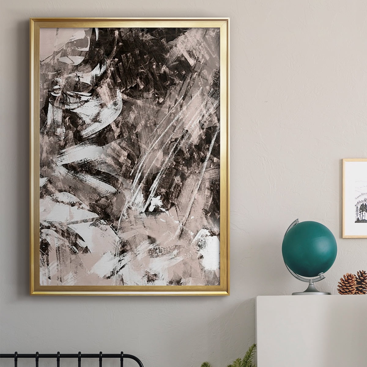 Blush Blackboard II Premium Framed Print, in Gold, Black, or Silver - Ready to Hang