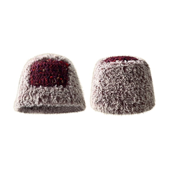 AWZXDE Womens Knit Hat Warm Retro Fisherman Fall Winter Cozy Elastic Hats For Women Light Gray