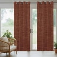 thumbnail image 3 of Outdoor Curtains for Patio Waterproof, Dark Brown Windproof Pravicy Outside Porch Blackout Curtain, Vintage Country Monochrome Chocolate Color Sun Blocking Grommets Curtains for Cabana Gazebo 54"x95", 3 of 9