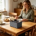thumbnail image 2 of Handwoven Rattan Silverware Caddy With Handle 3-Comp Utensil & Napkin Holder, Portable Wicker Cutlery Basket For Picnic Bbq, Farmhouse Kitchen Decor Rack 9.06X5.91X5.12" New, 2 of 6