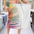 thumbnail image 5 of Peacock Bird Bath Towel Wrap for Man Adjustable Shower Wrap Button Closure Body Towel for Sauna Gym, 5 of 7