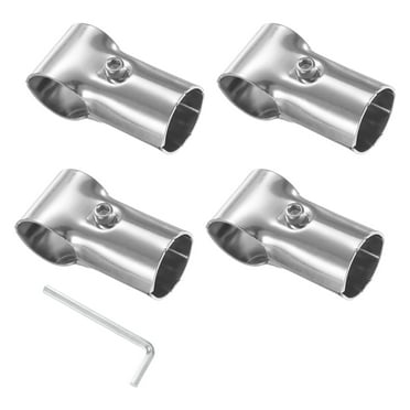 Uxcell 4-Pack Structural Pipe Connector, T Clamps Stainless Steel Pipe Connector for OD 1.3" or 32MM Pipe