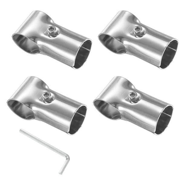 Conector de Tubería Estructural Uxcell de 4 Piezas, Abrazaderas de Acero Inoxidable para Tubería de OD 1.3" o 32MM