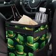 thumbnail image 6 of Saint Patrick's Day Foldable Car Trash Bin with Lid and Leak-Proof Mini Trash Can - Hanging Storage Bag for Car Garbage Can, 6 of 6