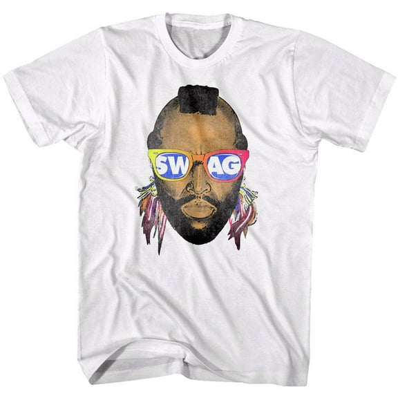 Mr T Swag Vision Men's T Shirt (White, Adult4XL)