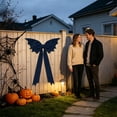thumbnail image 4 of Large Gothic Bat Giant Bow Halloween Hanging Ornament Indoor Party Christmas Tree Topper Decorations(1Pcs), 4 of 5