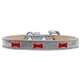 thumbnail image 1 of Chien Rouge Widget Collier Argent Crème Glacée Taille 14, 1 of 1