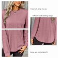 thumbnail image 2 of Suéter Tipo Jersey Para Mujer, Suéter De Mujer Cómodo Y Suave De Manga Larga Exterior De Otoño Invierno Para Citas Para La Vida Diaria Informal Para Fiestas ANGGREK Otros, 2 of 7