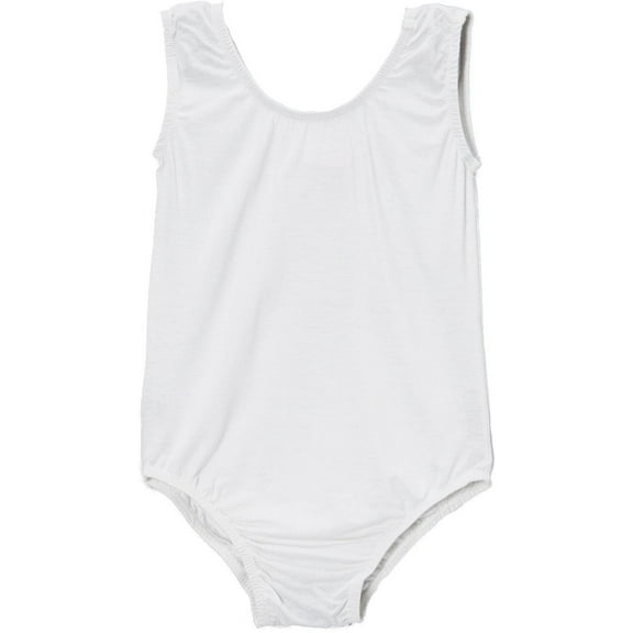 Wenchoice Girl's White Tank Leotard - M(3T-4T)