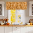 thumbnail image 2 of Kitchen Cafe Valance Curtain for Small Windows,Autumn Cute Orange Pumpkin Rod Pocket Short Valances,42x18in, 2 of 9