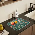 thumbnail image 5 of Yayeee Dish Drying Mat for Kitchen Counter 18" x 24" Microfiber Super Absorbent Coffee Decorative Pad, Green Christmas Gingerbread, 5 of 9