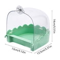 thumbnail image 4 of Bird Bath Tub, Hanging Parrot Bathing Pool, Cage Mounted Bird Bath for Cockatiels Budgies, Plastic Splash Guard Design with Transparent Window, Non-Slip, Easy Clean Indoor Bird Accessory, 4 of 7