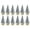 Silver glitter, variant on Tizuqe 12Pcs Mini Christmas Tree Pine Trees DIY Christmas Decorations for Home Table Xmas Ornaments Dollhouse New Year Decor