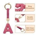thumbnail image 4 of Uxcell Charm de Letra A de Alfabeto con Rhinestones para Fabricación de Joyas, Rojo Rosa, 4 of 6